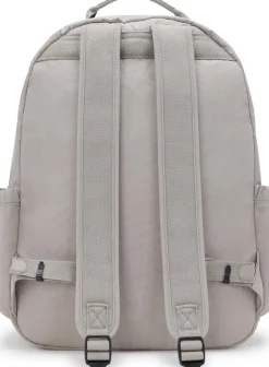 Kipling Backpacks<Seoul Large Nylon Laptop Backpack Grey Gris | Altman Luggage