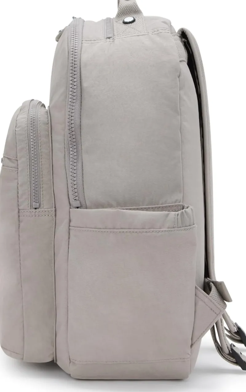 Kipling Backpacks<Seoul Large Nylon Laptop Backpack Grey Gris | Altman Luggage
