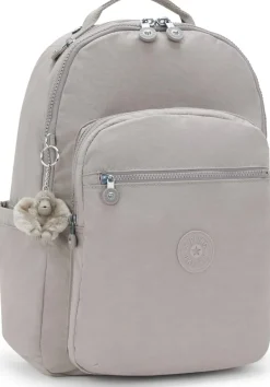 Kipling Backpacks<Seoul Large Nylon Laptop Backpack Grey Gris | Altman Luggage