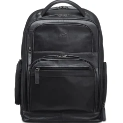 Mancini Portfolios|Business Cases<Leather Backpack for 15.6" Laptop with RFID Secure Pocket, 12.