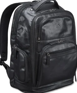 Mancini Portfolios|Business Cases<Leather Backpack for 15.6" Laptop with RFID Secure Pocket, 12.