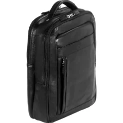 Mancini Portfolios|Business Cases<Leather Backpack for 15.6" Laptop / Tablet, 12" x 5.25" x 15",