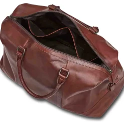 Mancini Portfolios|Attaches & Briefcases<Leather Carry-on Duffle Bag, 20" x 10" x 12", Brown