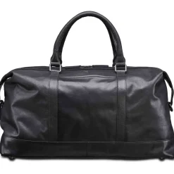 Mancini Portfolios|Attaches & Briefcases<Leather Carry-on Duffle Bag, 20" x 10" x 12", Black