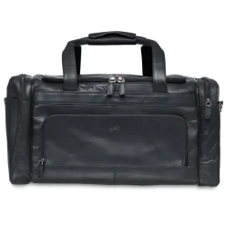 Mancini Portfolios|Attaches & Briefcases<Leather Carry-on Duffle Bag, 20" x 10.75" x 10.75", Black