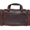 Mancini Portfolios|Attaches & Briefcases<Leather Carry-on Duffle Bag, 20" x 10.75" x 10.75", Brown