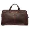 Mancini Portfolios|Attaches & Briefcases<Leather Classic Carry-on Duffle Bag, 20" x 10" x 13.5", Brown