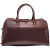 Mancini Portfolios|Attaches & Briefcases<Leather Classic Duffle Bag, 21.5" x 11" x 14", Brown