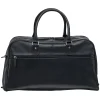 Mancini Portfolios|Attaches & Briefcases<Leather Classic Duffle Bag, 21.5" x 11" x 14", Black