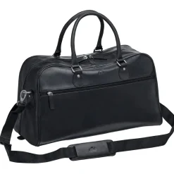 Mancini Portfolios|Attaches & Briefcases<Leather Classic Duffle Bag, 21.5" x 11" x 14", Black