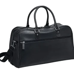 Mancini Portfolios|Attaches & Briefcases<Leather Classic Duffle Bag, 21.5" x 11" x 14", Black