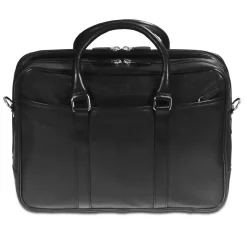 Mancini Portfolios|Business Cases<Leather Double Compartment Zippered Briefcase for 15.6" Laptop