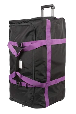 Marco Polo Wheeled Duffels|Checked<Air Lite wheeled Duffel Bag 32 Purple | Altman Luggage BLACK/PURPLE