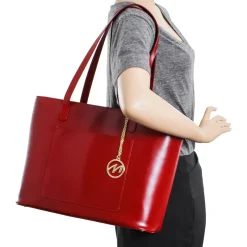 McKlein Business Cases|Carry-on Luggage<ALYSON Leather Tablet Tote | Altman Luggage Red