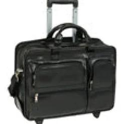 McKlein Business Cases<P Series 8844 Clinton Wheeled Laptop Case Black