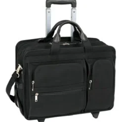 McKlein Business Cases<P Series 5844 Clinton Wheeled Laptop Case Black