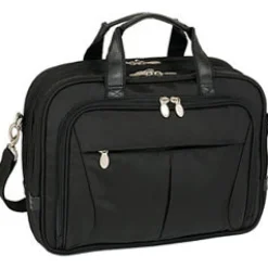 McKlein Business Cases<R Series 7456 Pearson Expandable Double Compartment Briefcase Black
