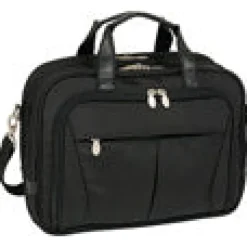 McKlein Business Cases<R Series 7456 Pearson Expandable Double Compartment Briefcase Black