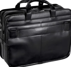McKlein Business Cases<USA P Series Elston 15.6 Inch Leather Double Compartment Lapto Black