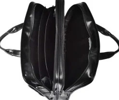 McKlein Business Cases<USA P Series Elston 15.6 Inch Leather Double Compartment Lapto Black