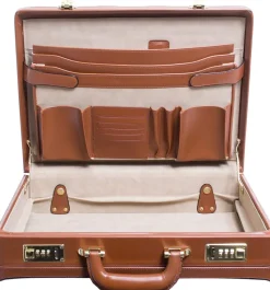 McKlein Business Cases<, V Series, Turner, Top Grain Cowhide Leather, Leather 4.5" Exp Brown