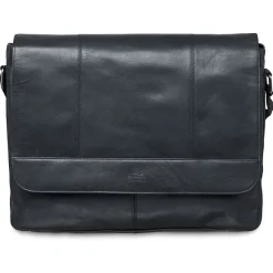 Mancini Portfolios|Business Cases<Messenger bag for 15'' Laptop / Tablet, 16.25" x 3.25" x 12", Black