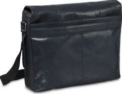 Mancini Portfolios|Business Cases<Messenger bag for 15'' Laptop / Tablet, 16.25" x 3.25" x 12", Black