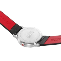 Mondaine Unisex Watches|Women's Watches<CLASSIC BRUSHED CASE BLACK VEGAN GRAPE LEATHER A6603031416SBBV