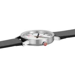 Mondaine Unisex Watches|Women's Watches<CLASSIC BRUSHED CASE BLACK VEGAN GRAPE LEATHER A6603031416SBBV