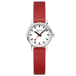 Mondaine Women's Watches<EVO2 26 MM Watch, RED VEGAN GRAPE LEATHER | Altman Luggage