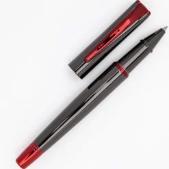 Monteverde Rollerball|Felt Tip<USA Impressa Rollerball Pen Gunmetal With Red Trim