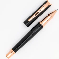 Monteverde Rollerball|Felt Tip<USA Impressa Rollerball Pen Black With Gold Trim
