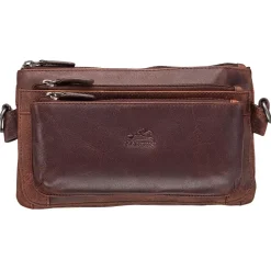Mancini Portfolios|Attaches & Briefcases<Multi Function Waist Bag, 9.5" x 2" x 5.5", Brown