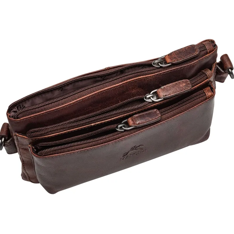 Mancini Portfolios|Attaches & Briefcases<Multi Function Waist Bag, 9.5" x 2" x 5.5", Brown