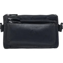 Mancini Portfolios|Attaches & Briefcases<Multi Function Waist Bag, 9.5" x 2" x 5.5", Black