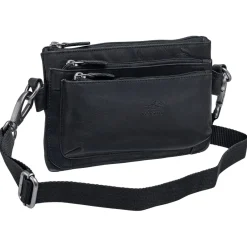 Mancini Portfolios|Attaches & Briefcases<Multi Function Waist Bag, 9.5" x 2" x 5.5", Black