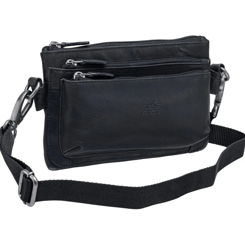 Mancini Portfolios|Attaches & Briefcases<Multi Function Waist Bag, 9.5" x 2" x 5.5", Black