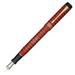 Parker Fountain<Duofold 100 LE Anniversary Centennial Limited Fountain Pen Blue GT Red