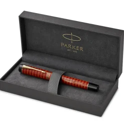 Parker Fountain<Duofold 100 LE Anniversary Centennial Limited Fountain Pen Blue GT Red