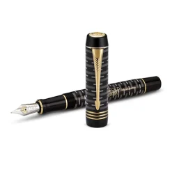 Parker Fountain<Duofold 100 LE Anniversary Centennial Limited Fountain Pen GT Black