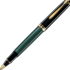 Pelikan Rollerball|Felt Tip<Souveran R400 Green and Black Rollerball Pen | Altman Luggage