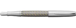 Porsche Design Fountain<P3110 TecFlex Steel/Gold Fountain Pen