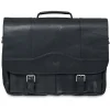 Mancini Portfolios|Business Cases<Porthole Briefcase for 15.6" Laptop / Tablet with RFID Secure Pocket,