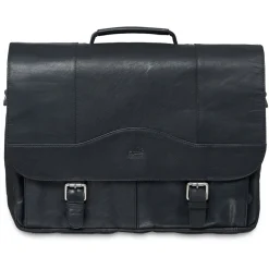 Mancini Portfolios|Business Cases<Porthole Briefcase for 15.6" Laptop / Tablet with RFID Secure Pocket,