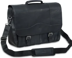 Mancini Portfolios|Business Cases<Porthole Briefcase for 15.6" Laptop / Tablet with RFID Secure Pocket,