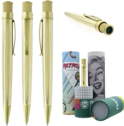 Retro 51 Rollerball|Ballpoint<Tornado Vintage Metalsmith Raw Brass Pen | Altman Luggage