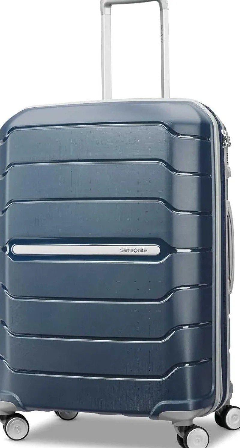 Samsonite Checked|Carry-on Luggage<Freeform 3 Piece Set 21|24|28 Inch Expandable Spinners (Navy
