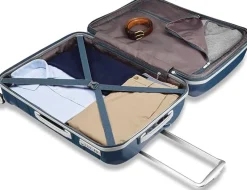 Samsonite Checked|Carry-on Luggage<Freeform 3 Piece Set 21|24|28 Inch Expandable Spinners (Navy