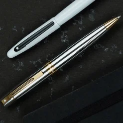 Sheaffer Ballpoint<300 Chrome with Gold Trims Ballpoint Pen | Altman Luggage