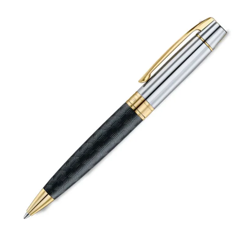 Sheaffer Ballpoint<300 ENGRAVED MATT BLACK BARREL AND SHINY CHROME CAP PVD GOLD TRIMS BP